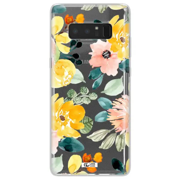 Watercolor Flowers Samsung Note 8 Clear TPU Case