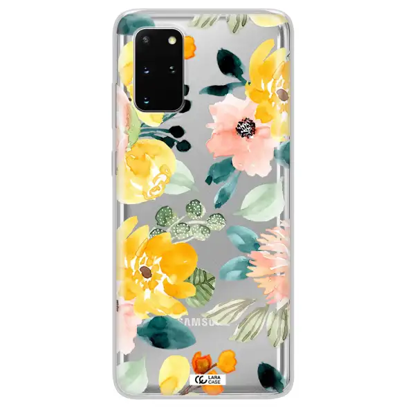 Watercolor Flowers Samsung S 20 Plus Clear TPU Case