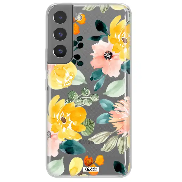 Watercolor Flowers Samsung S 22 Plus Clear TPU Case