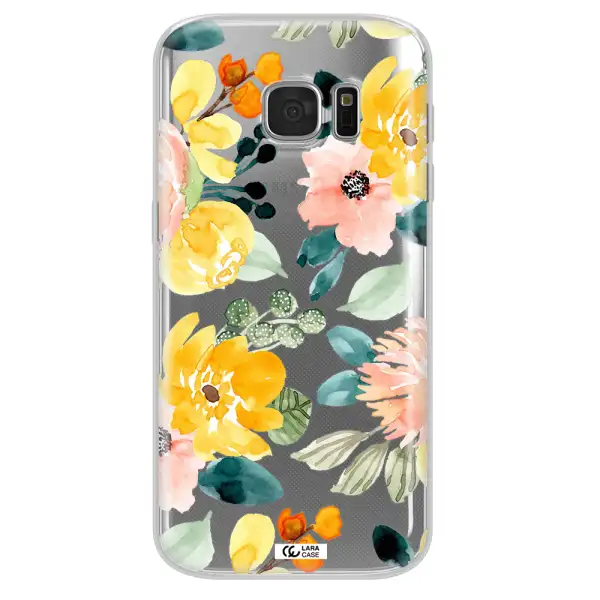 Watercolor Flowers Samsung S 7 Clear TPU Case