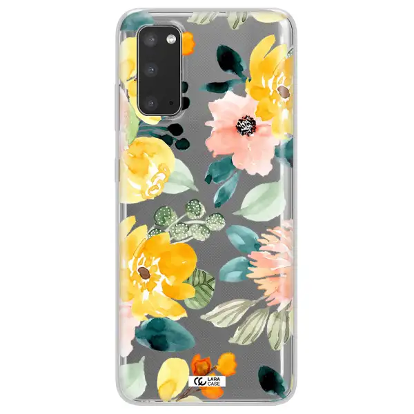 Watercolor Flowers Samsung S20 Clear TPU Case