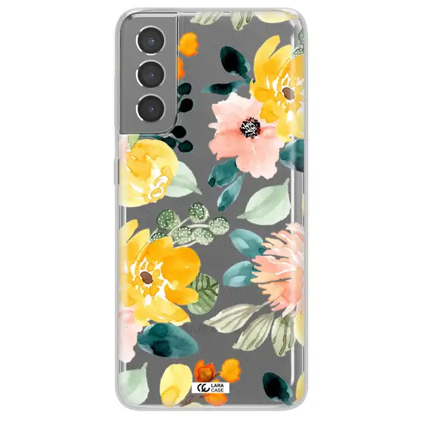 Watercolor Flowers Samsung S21 Clear TPU Case