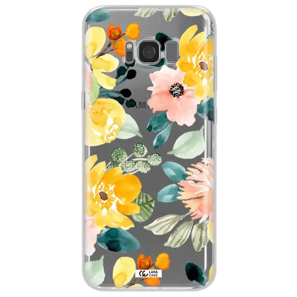 Watercolor Flowers Samsung S8 Plus Clear TPU Case
