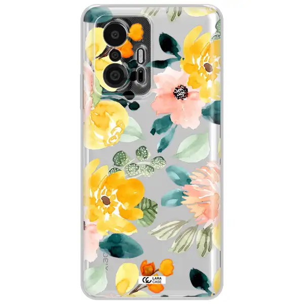 Watercolor Flowers Xiaomi 11T Pro Clear Tpu Case