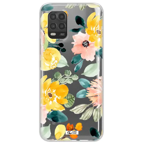 Watercolor Flowers Xiaomi Mi 10 Lite Clear TPU Case
