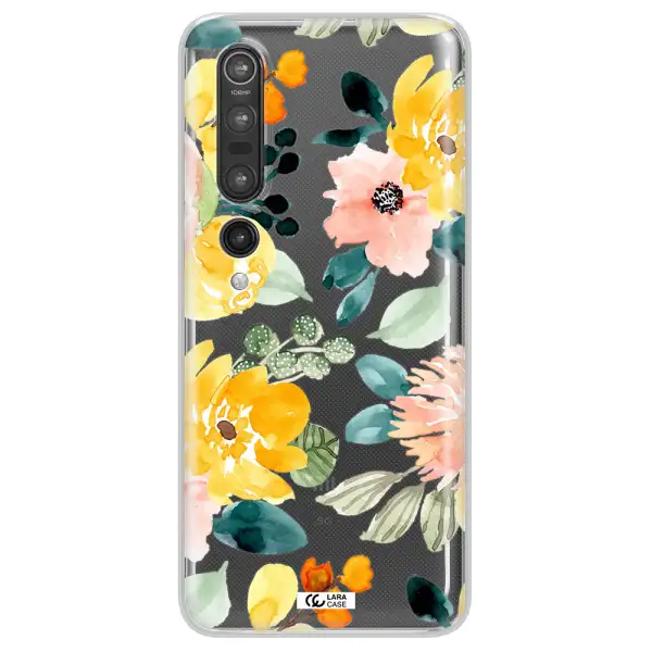 Watercolor Flowers Xiaomi Mi 10 Pro Clear TPU Case