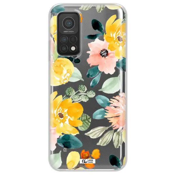 Watercolor Flowers Xiaomi Mi 10T Clear TPU Case