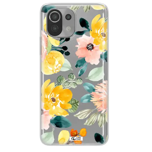 Watercolor Flowers Xiaomi Mi 11 Lite Clear TPU Case