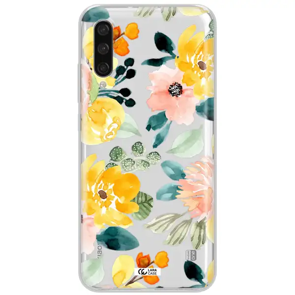 Watercolor Flowers Xiaomi Mi A3 Clear Tpu Case