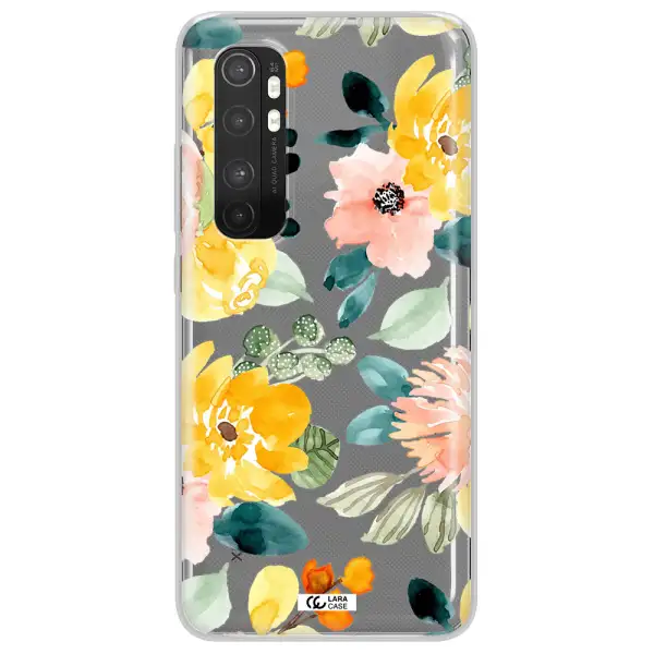 Watercolor Flowers Xiaomi Mi Note 10 Lite Clear TPU Case