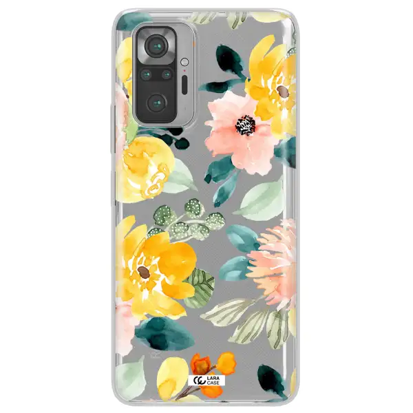 Watercolor Flowers Xiaomi Note 10 Pro Clear TPU Case
