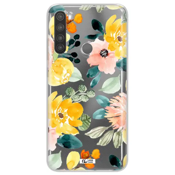 Watercolor Flowers Xiaomi Note 8 Clear TPU Case