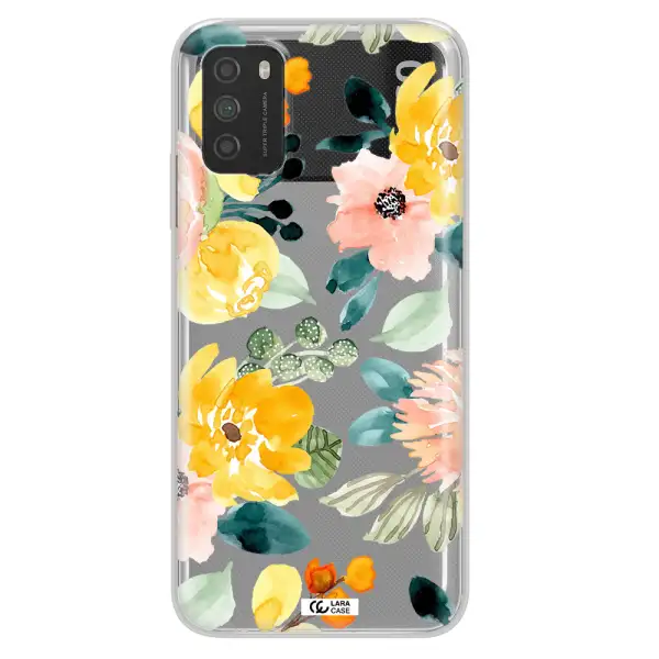 Watercolor Flowers Xiaomi Poco M3 Clear TPU Case