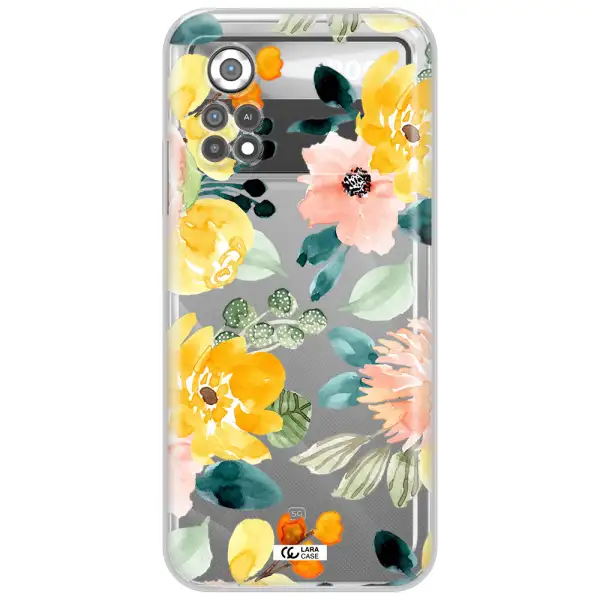 Watercolor Flowers Xiaomi Poco X4 Pro Clear TPU Case