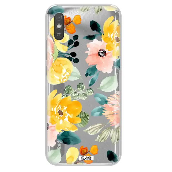 Watercolor Flowers Xiaomi Redmi 9A Clear TPU Case