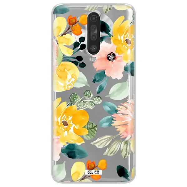 Watercolor Flowers Xiaomi Redmi K30 Clear TPU Case