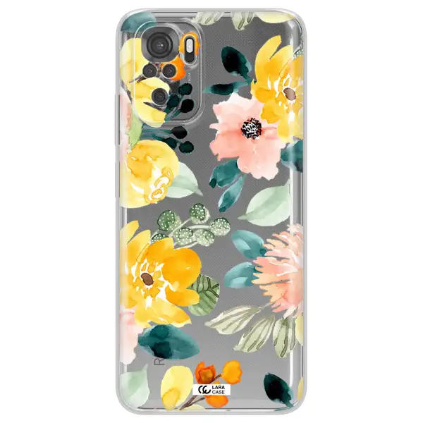 Watercolor Flowers Xiaomi Redmi Note 10S Clear Tpu Case