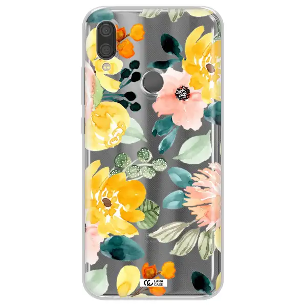 Watercolor Flowers Xiaomi Redmi Note 7 Clear TPU Case