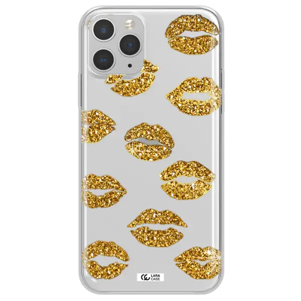 Glitter Lips Apple iPhone 11 pro Clear TPU Case