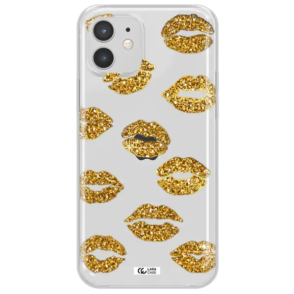Glitter Lips Apple iPhone 12 Clear TPU Case