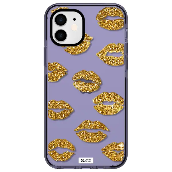 Glitter Lips Apple iPhone 12 impact Lilac Case