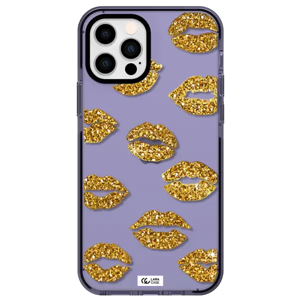 Glitter Lips Apple iPhone 12 pro impact Lilac Case