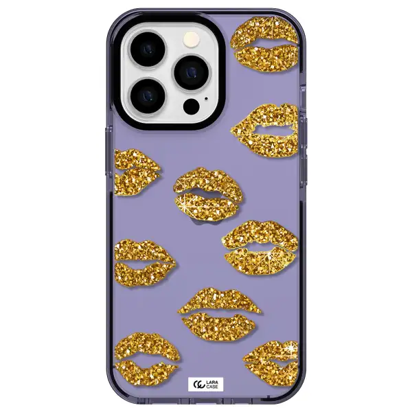 Glitter Lips Apple iPhone 13 Pro impact Lilac Case
