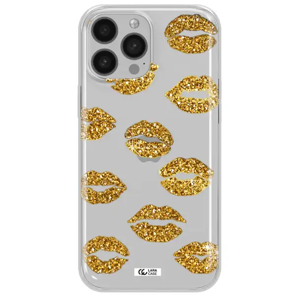 Glitter Lips Apple iPhone 13 Pro Max Clear TPU Case