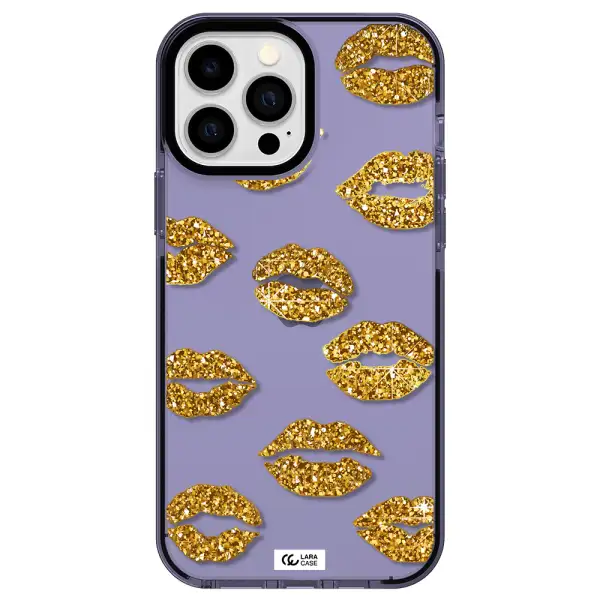 Glitter Lips Apple iPhone 13 Pro Max impact Lilac Case