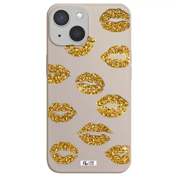Glitter Lips Apple iPhone 13 Silicone Stone Case