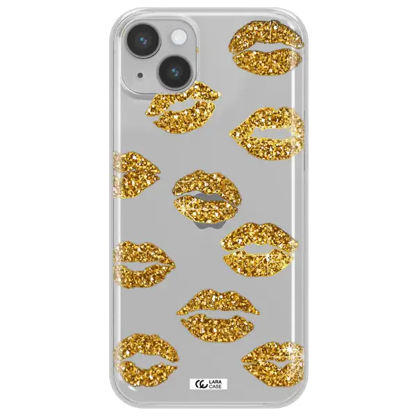 Glitter Lips Apple iPhone 14 Clear TPU Case