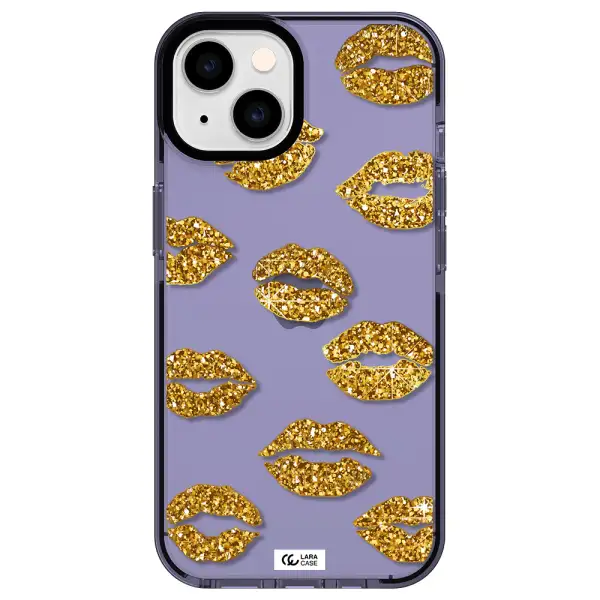 Glitter Lips Apple iPhone 14 impact Lilac Case