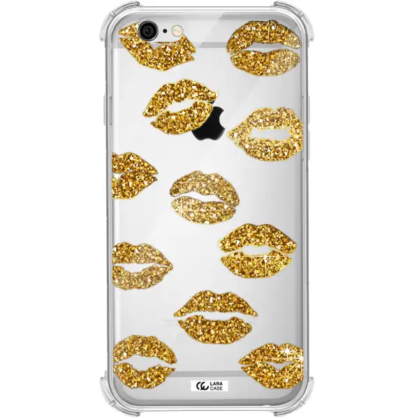 Glitter Lips Apple iPhone 6 Clear PC Case