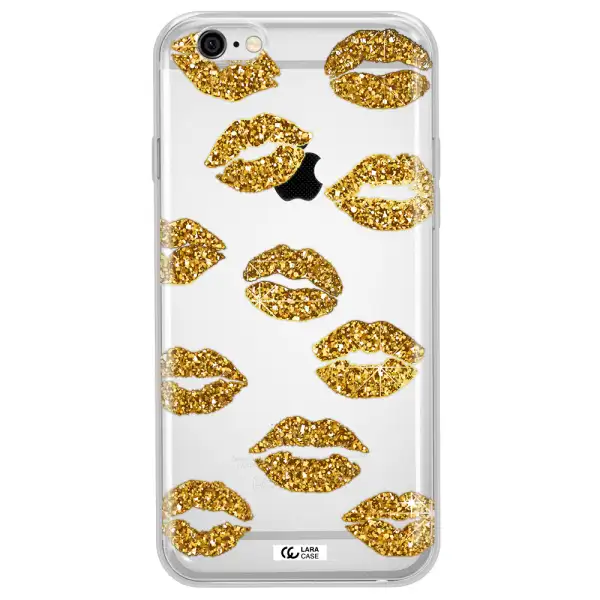 Glitter Lips Apple iPhone 6 Clear TPU Case