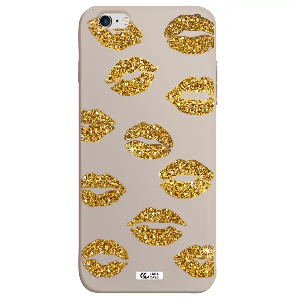 Glitter Lips Apple iPhone 6 plus Silicone Stone Case