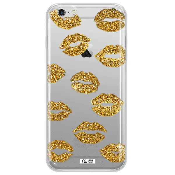 Glitter Lips Apple iPhone 6 s plus Clear TPU Case