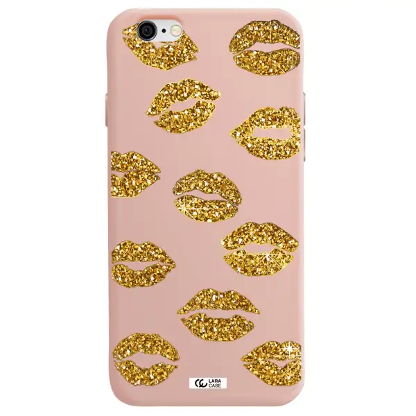 Glitter Lips Apple iPhone 6 Silicone pastel pink Case