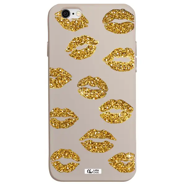 Glitter Lips Apple iPhone 6 Silicone Stone Case