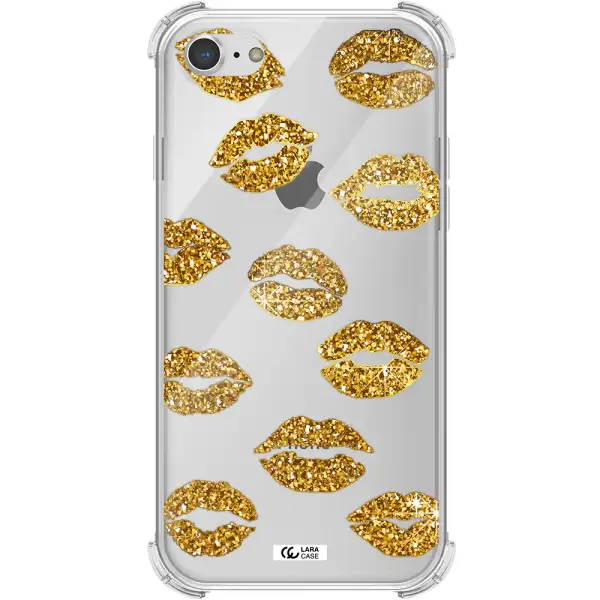 Glitter Lips Apple iPhone 7 Clear PC Case