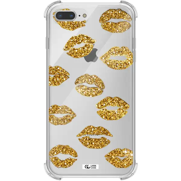 Glitter Lips Apple iPhone 7 plus Clear PC Case