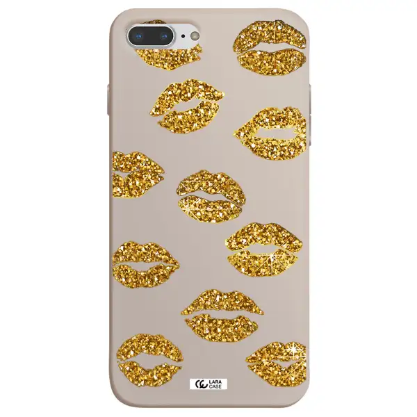 Glitter Lips Apple iPhone 7 plus Silicone Stone Case