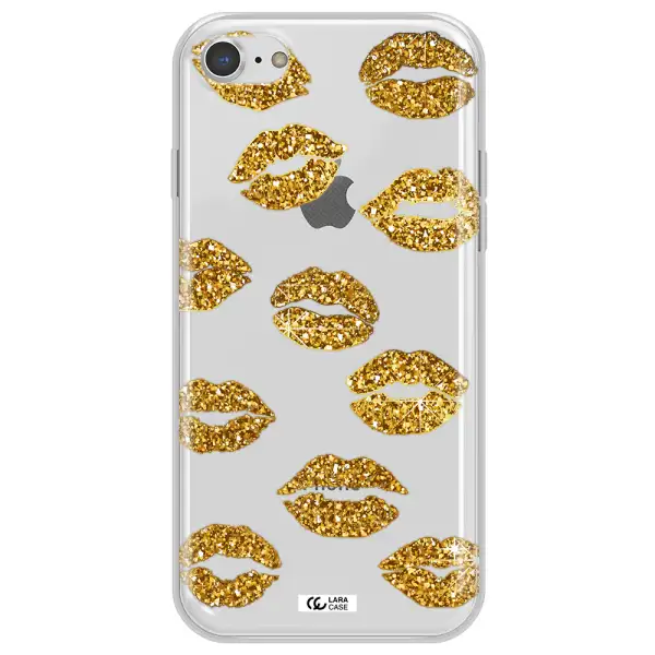 Glitter Lips Apple iPhone 8 Clear TPU Case