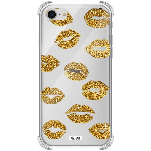 Glitter Lips Apple iPhone se 2020 Clear PC Case