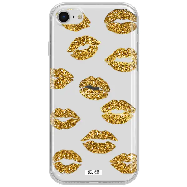 Glitter Lips Apple Iphone Se 2020 Clear Tpu Case