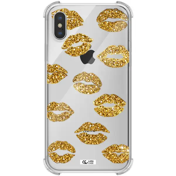 Glitter Lips Apple iPhone XS max Clear PC Case
