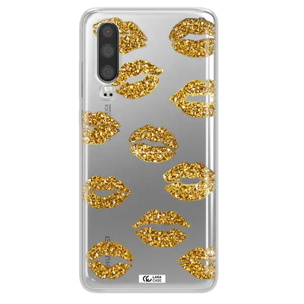 Glitter Lips Huawei P30 Clear TPU Case