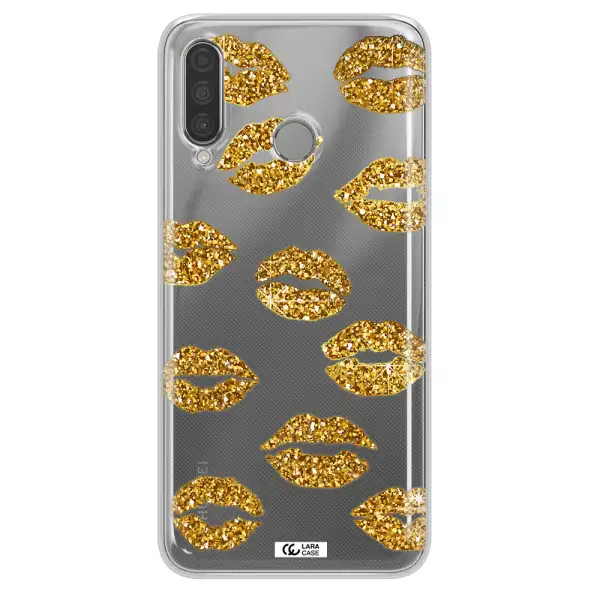 Glitter Lips Huawei P30 Lite Clear TPU Case