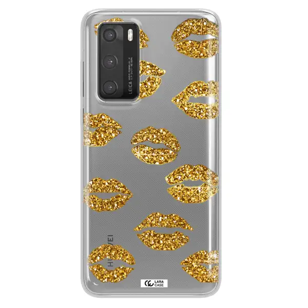 Glitter Lips Huawei P40 Clear TPU Case