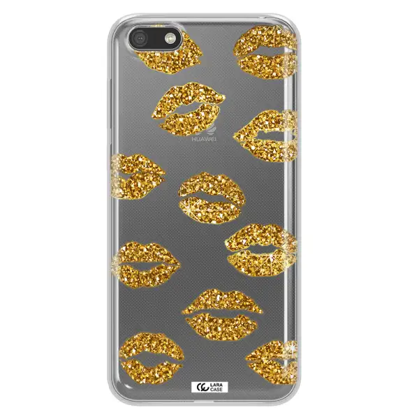 Glitter Lips Huawei Y5 2018 Clear TPU Case