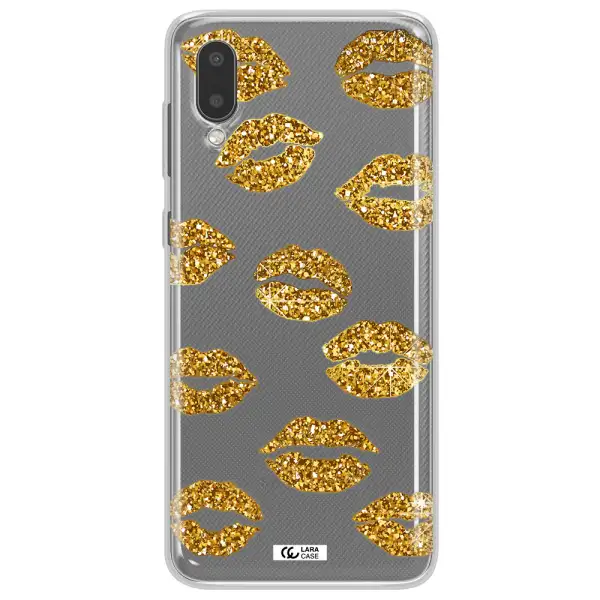 Glitter Lips Samsung A02 Clear TPU Case